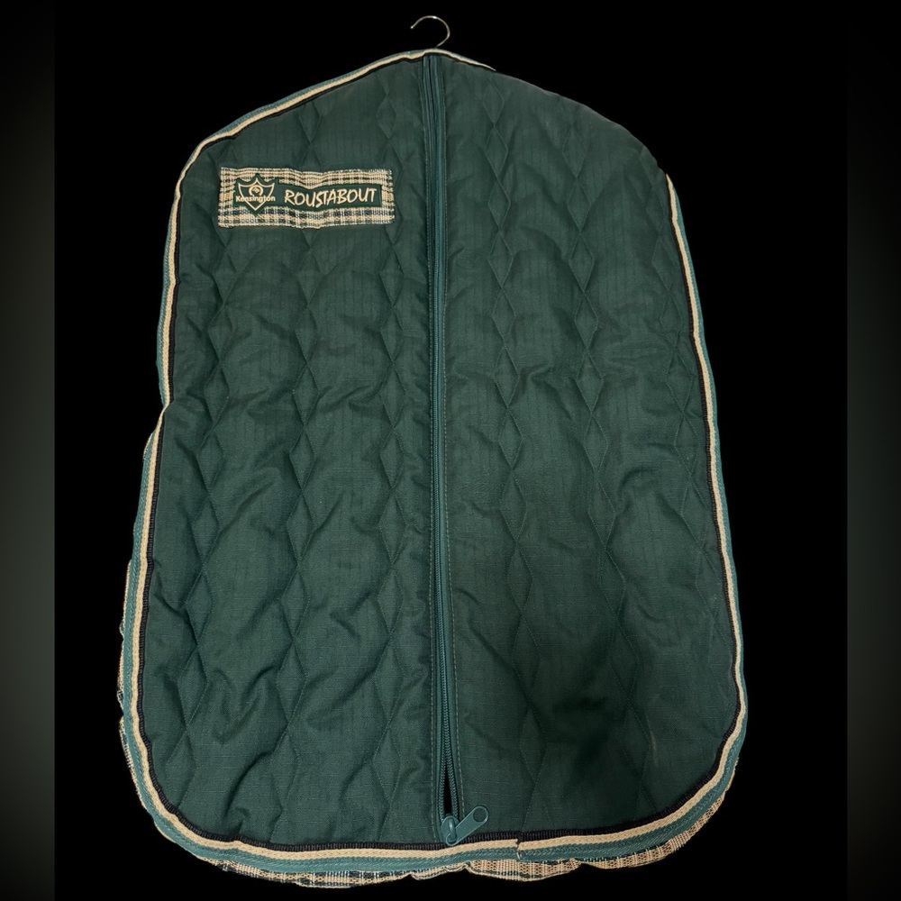 Kensington Roustabout Equestrian Quilted/Padded Garment Bag with Wooden Hanger